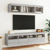 TV-seinäkaappi LED-valoilla harmaa Sonoma 80x30x40 cm