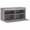 TV-seinäkaappi LED-valoilla harmaa Sonoma 80x30x40 cm