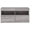 TV-seinäkaappi LED-valoilla harmaa Sonoma 80x30x40 cm