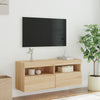 TV-seinäkaappi LED-valoilla Sonoma-tammi 100x30x40 cm