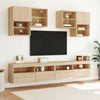 TV-seinäkaappi LED-valoilla Sonoma-tammi 100x30x40 cm