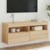 TV-seinäkaappi LED-valoilla Sonoma-tammi 100x30x40 cm