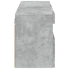 TV-seinäkaappi LED-valoilla betoninharmaa 100x30x40 cm