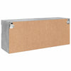 TV-seinäkaappi LED-valoilla betoninharmaa 100x30x40 cm