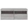 TV-seinäkaappi LED-valoilla harmaa Sonoma 100x30x40 cm