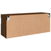 TV-seinäkaappi LED-valoilla ruskea tammi 100x30x40 cm