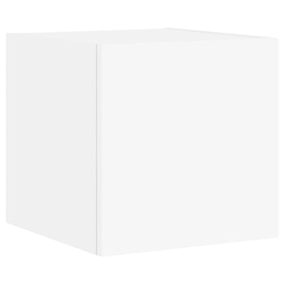 TV-seinäkaappi LED-valoilla valkoinen 30,5x35x30 cm