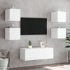 TV-seinäkaappi LED-valoilla valkoinen 30,5x35x30 cm