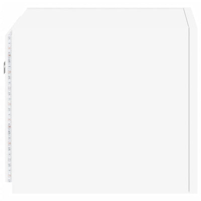 TV-seinäkaappi LED-valoilla valkoinen 30,5x35x30 cm