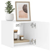 TV-seinäkaapit LED-valoilla 2 kpl valkoinen 30,5x35x30 cm