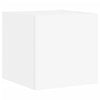 TV-seinäkaapit LED-valoilla 2 kpl valkoinen 30,5x35x30 cm