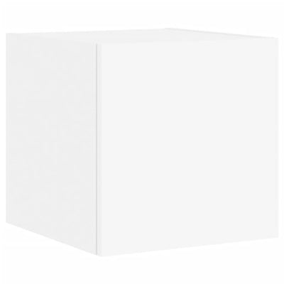 TV-seinäkaapit LED-valoilla 2 kpl valkoinen 30,5x35x30 cm