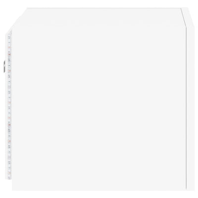 TV-seinäkaapit LED-valoilla 2 kpl valkoinen 30,5x35x30 cm
