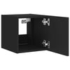 TV-seinäkaapit LED-valoilla 2 kpl musta 30,5x35x30 cm