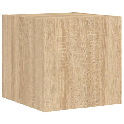TV-seinäkaappi LED-valoilla Sonoma-tammi 30,5x35x30 cm