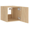 TV-seinäkaappi LED-valoilla Sonoma-tammi 30,5x35x30 cm