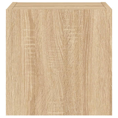 TV-seinäkaappi LED-valoilla Sonoma-tammi 30,5x35x30 cm