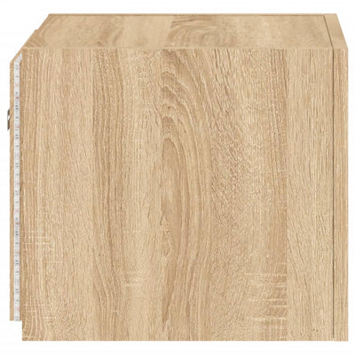TV-seinäkaappi LED-valoilla Sonoma-tammi 30,5x35x30 cm
