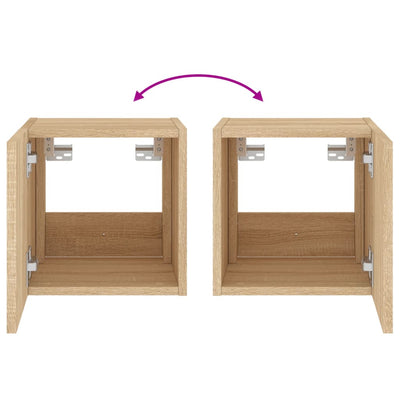 Sonoma-tammi tv-seinäkaapit Genutu 30,5x35x30cm (2 kpl)