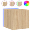 TV-seinäkaapit LED-valoilla 2 kpl Sonoma-tammi 30,5x35x30 cm