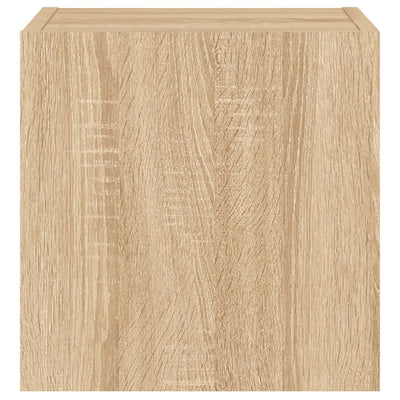 TV-seinäkaapit LED-valoilla 2 kpl Sonoma-tammi 30,5x35x30 cm