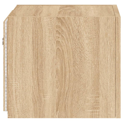 TV-seinäkaapit LED-valoilla 2 kpl Sonoma-tammi 30,5x35x30 cm