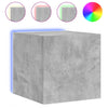 TV-seinäkaappi LED-valoilla betoninharmaa 30,5x35x30 cm