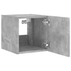 TV-seinäkaappi LED-valoilla betoninharmaa 30,5x35x30 cm