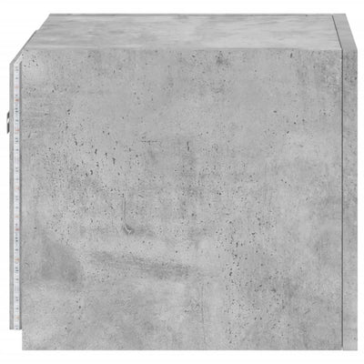 TV-seinäkaappi LED-valoilla betoninharmaa 30,5x35x30 cm