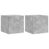 TV-seinäkaapit LED-valoilla 2 kpl betoninharmaa 30,5x35x30 cm