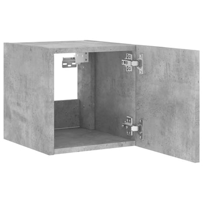 TV-seinäkaapit LED-valoilla 2 kpl betoninharmaa 30,5x35x30 cm
