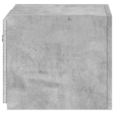 TV-seinäkaapit LED-valoilla 2 kpl betoninharmaa 30,5x35x30 cm