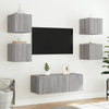 TV-seinäkaappi LED-valoilla harmaa Sonoma 30,5x35x30 cm