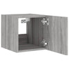 TV-seinäkaappi LED-valoilla harmaa Sonoma 30,5x35x30 cm