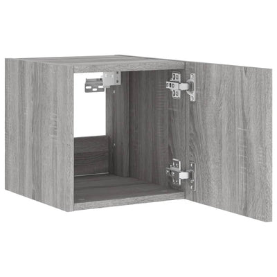 TV-seinäkaappi LED-valoilla harmaa Sonoma 30,5x35x30 cm