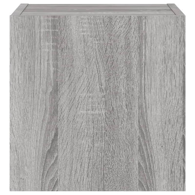 TV-seinäkaappi LED-valoilla harmaa Sonoma 30,5x35x30 cm