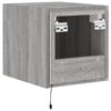 TV-seinäkaappi LED-valoilla harmaa Sonoma 30,5x35x30 cm