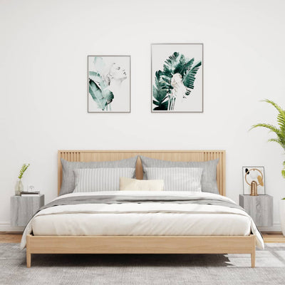 TV-seinäkaapit LED-valoilla 2 kpl harmaa Sonoma 30,5x35x30 cm