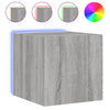 TV-seinäkaapit LED-valoilla 2 kpl harmaa Sonoma 30,5x35x30 cm