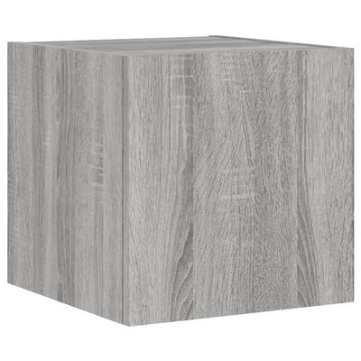 TV-seinäkaapit LED-valoilla 2 kpl harmaa Sonoma 30,5x35x30 cm