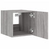 TV-seinäkaapit LED-valoilla 2 kpl harmaa Sonoma 30,5x35x30 cm