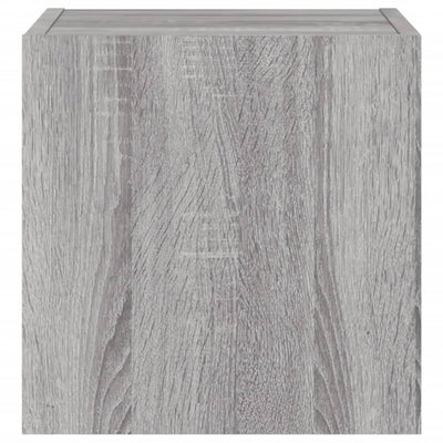 TV-seinäkaapit LED-valoilla 2 kpl harmaa Sonoma 30,5x35x30 cm