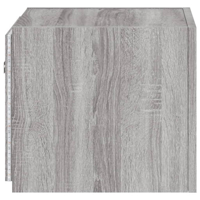 TV-seinäkaapit LED-valoilla 2 kpl harmaa Sonoma 30,5x35x30 cm