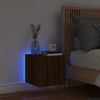 TV-seinäkaappi LED-valoilla ruskea tammi 30,5x35x30 cm