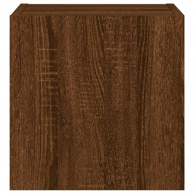 TV-seinäkaapit LED-valoilla 2 kpl ruskea tammi 30,5x35x30 cm