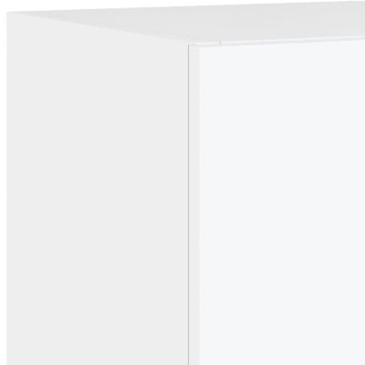 Valkoinen tv-seinäkaappi Genutu 30,5x35x70cm (led-valoilla)