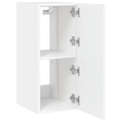 TV-seinäkaappi LED-valoilla valkoinen 30,5x35x70 cm
