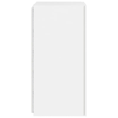 TV-seinäkaappi LED-valoilla valkoinen 30,5x35x70 cm