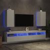 TV-seinäkaapit LED-valoilla 2 kpl valkoinen 30,5x35x70 cm