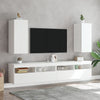 TV-seinäkaapit LED-valoilla 2 kpl valkoinen 30,5x35x70 cm